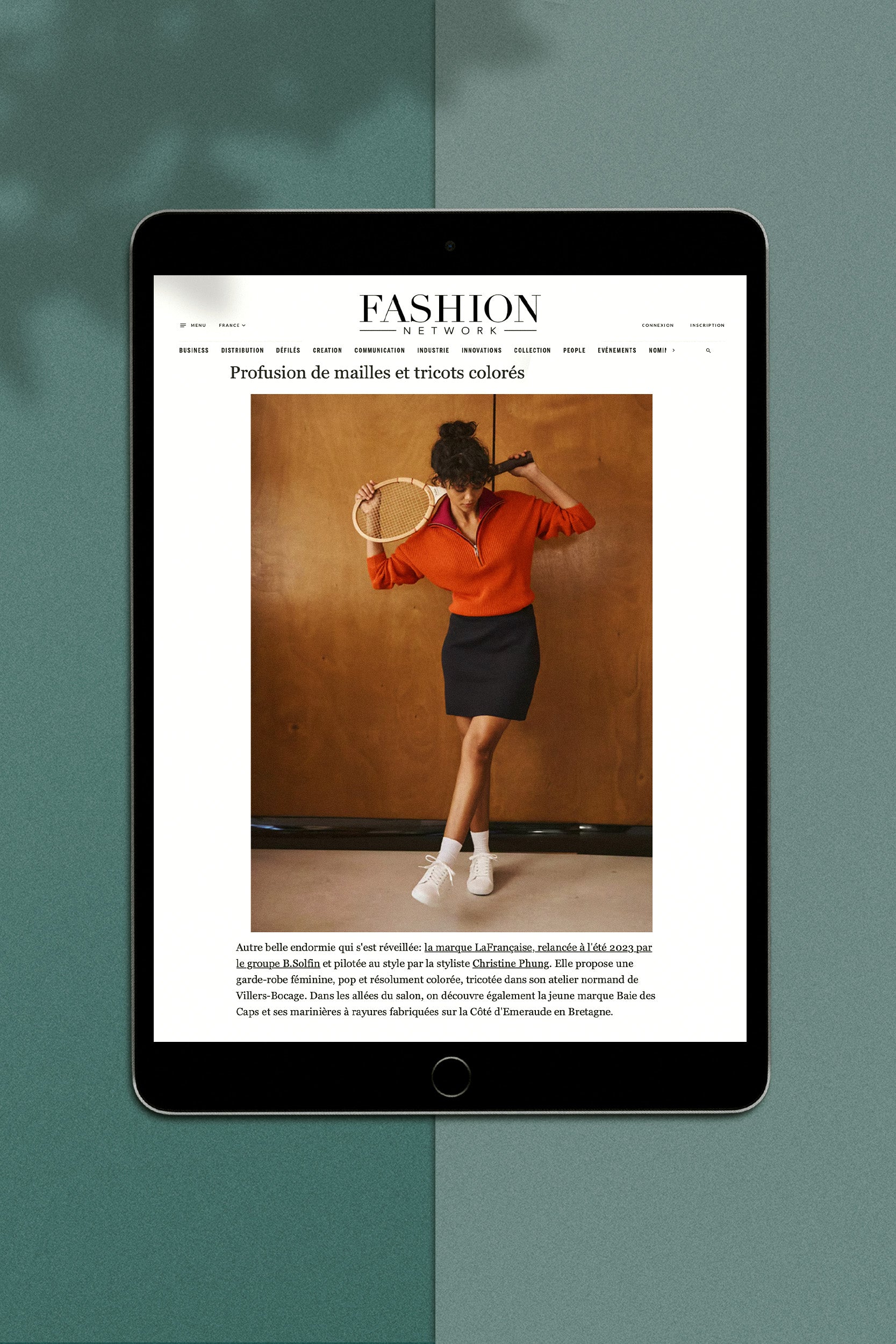 Christine Phung on the Fashion Network Website
