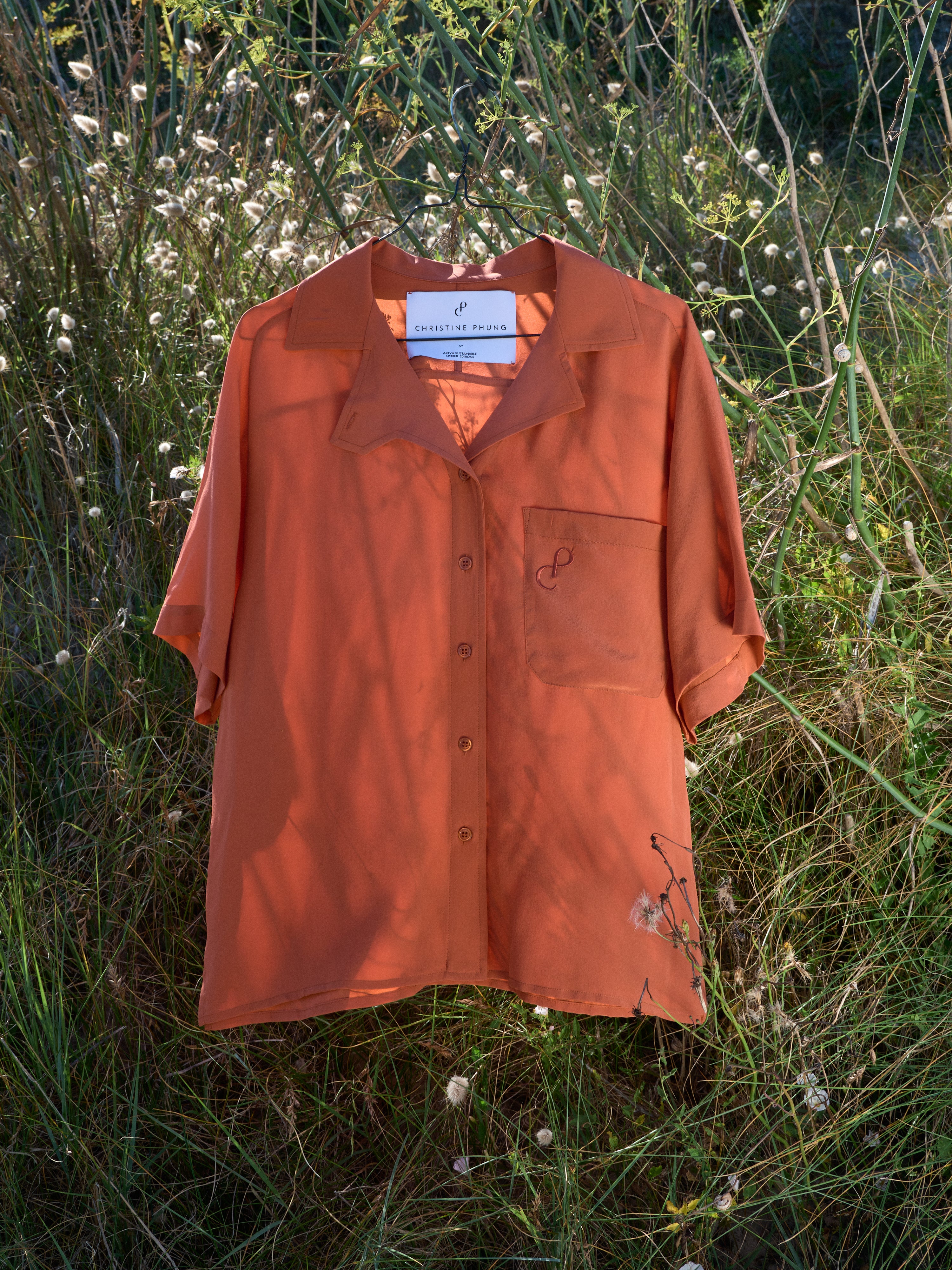 Chemise ALPHA Soie Orange
