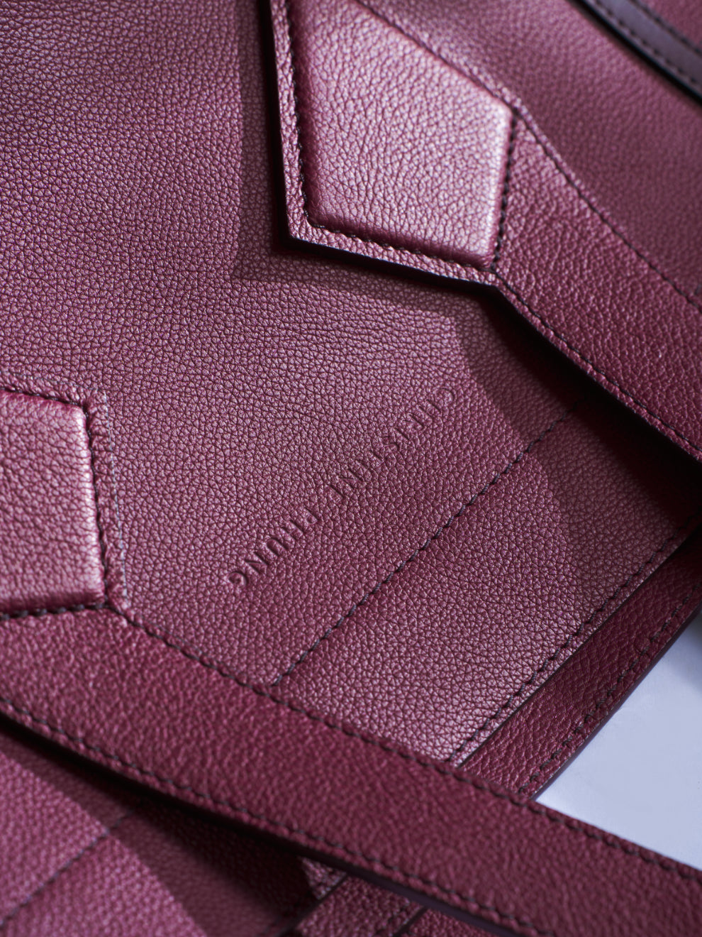 Out of stock - Cabas en Cuir Bordeaux