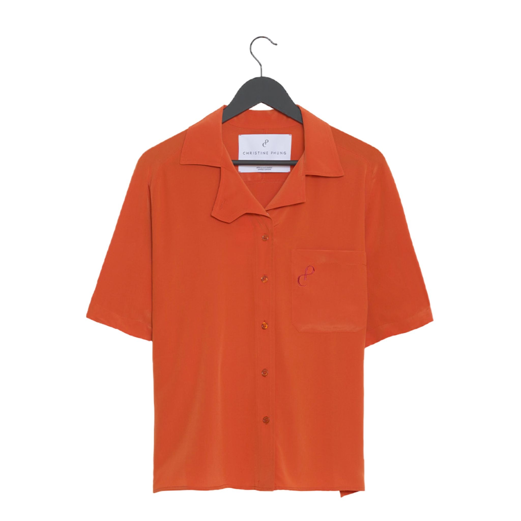 ALPHA Orange Silk Shirt