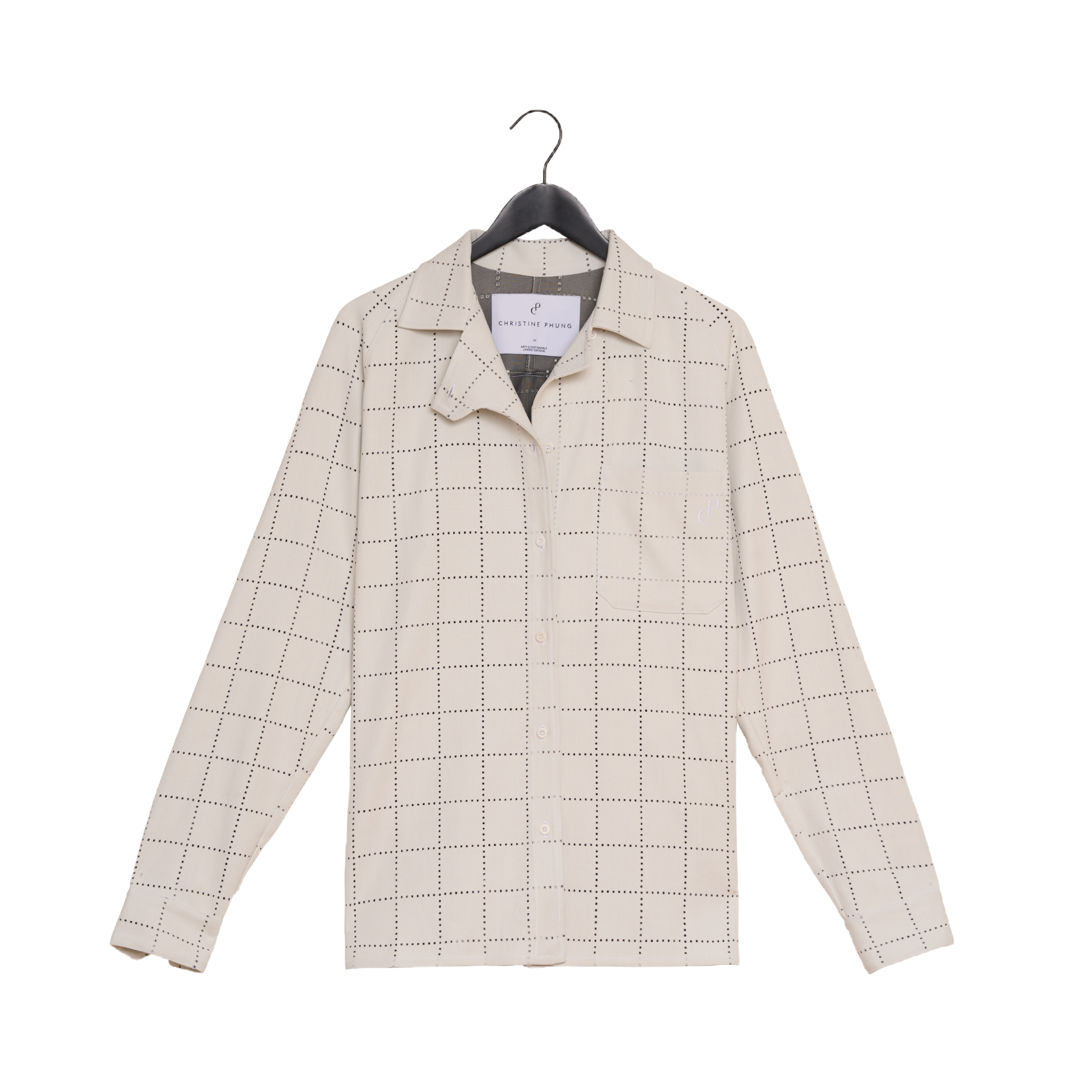 CHEMISE CHECKERS BLANCHE manches longues
