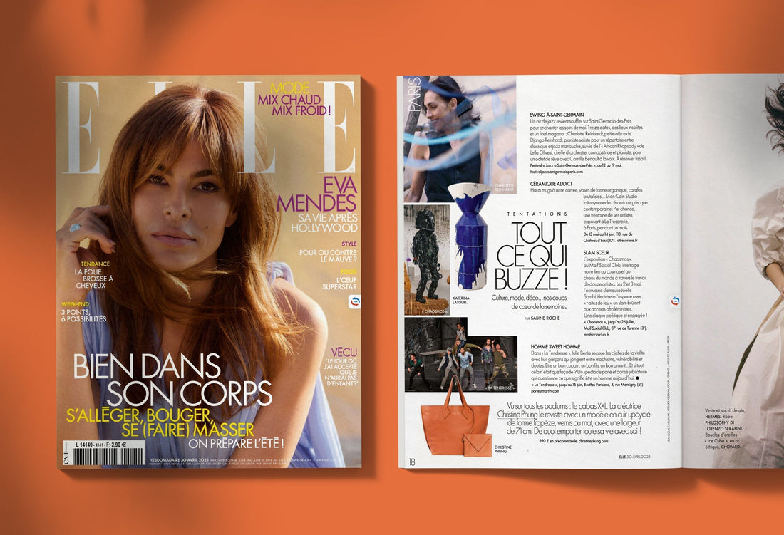 Notre cabas XL orange dans ELLE France