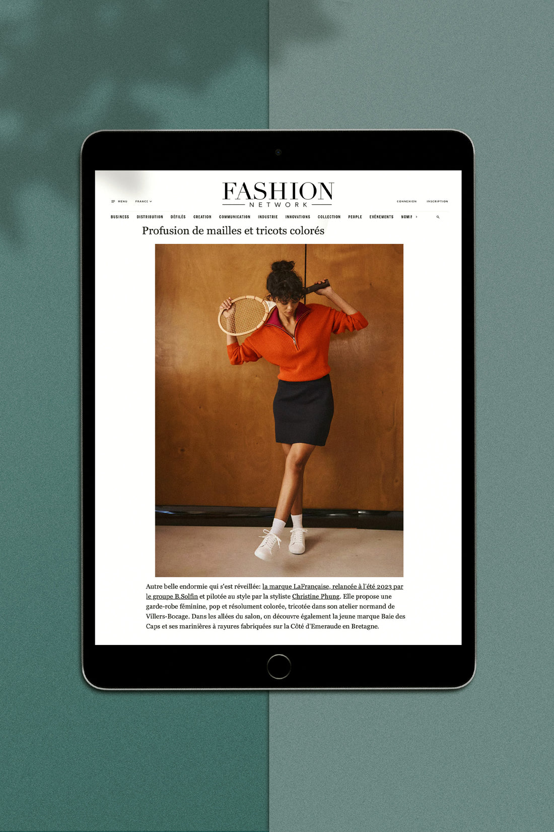 Christine Phung on the Fashion Network Website