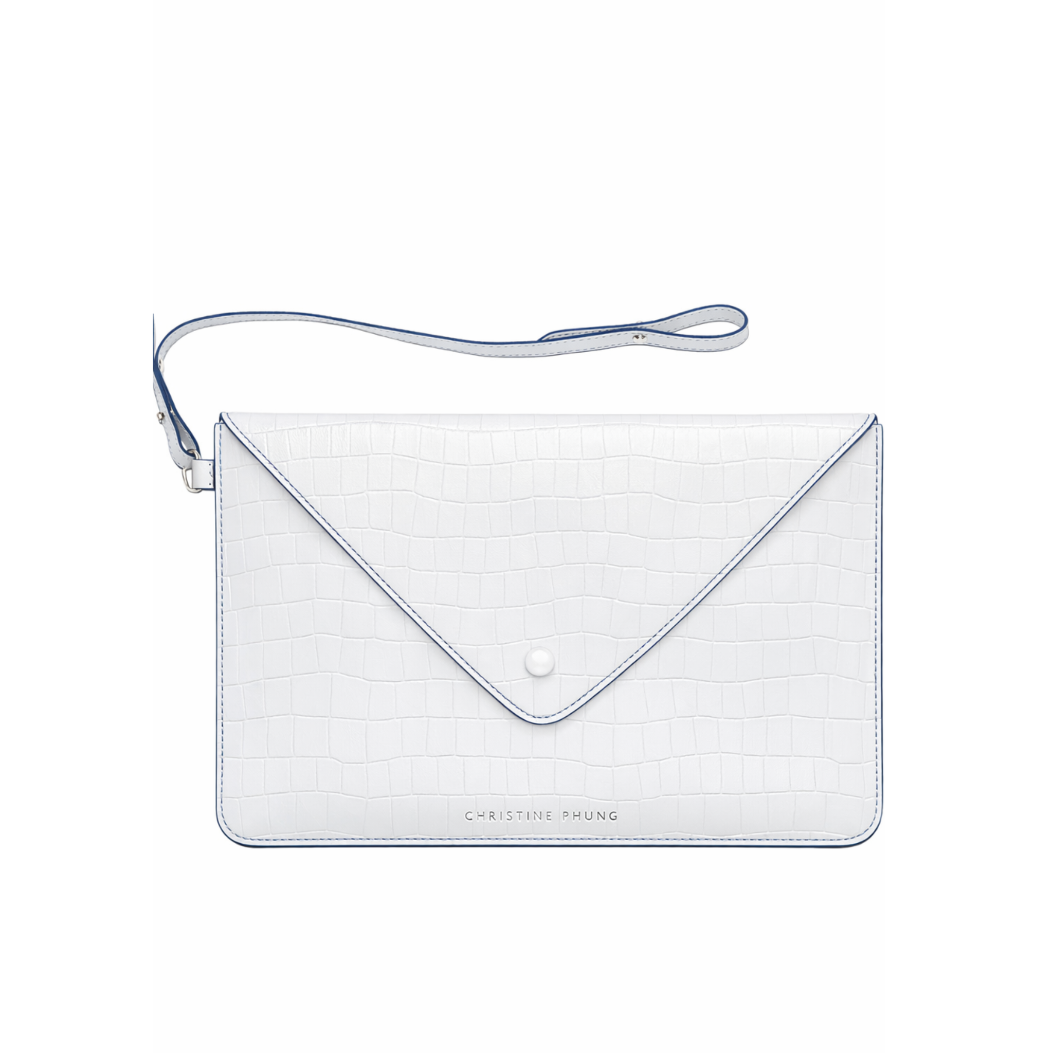 Enveloppe M Blanc Croco 14 pouces