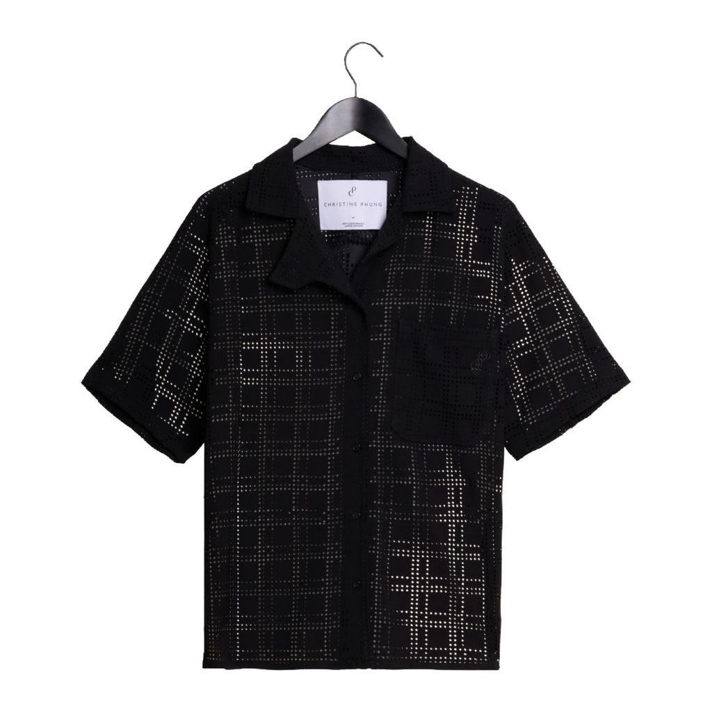 CHEMISE CHECKERS NOIRE manches courtes