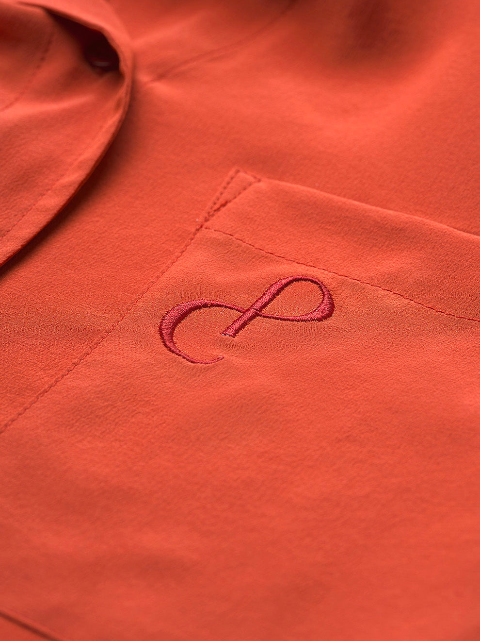 ALPHA Orange Silk Shirt