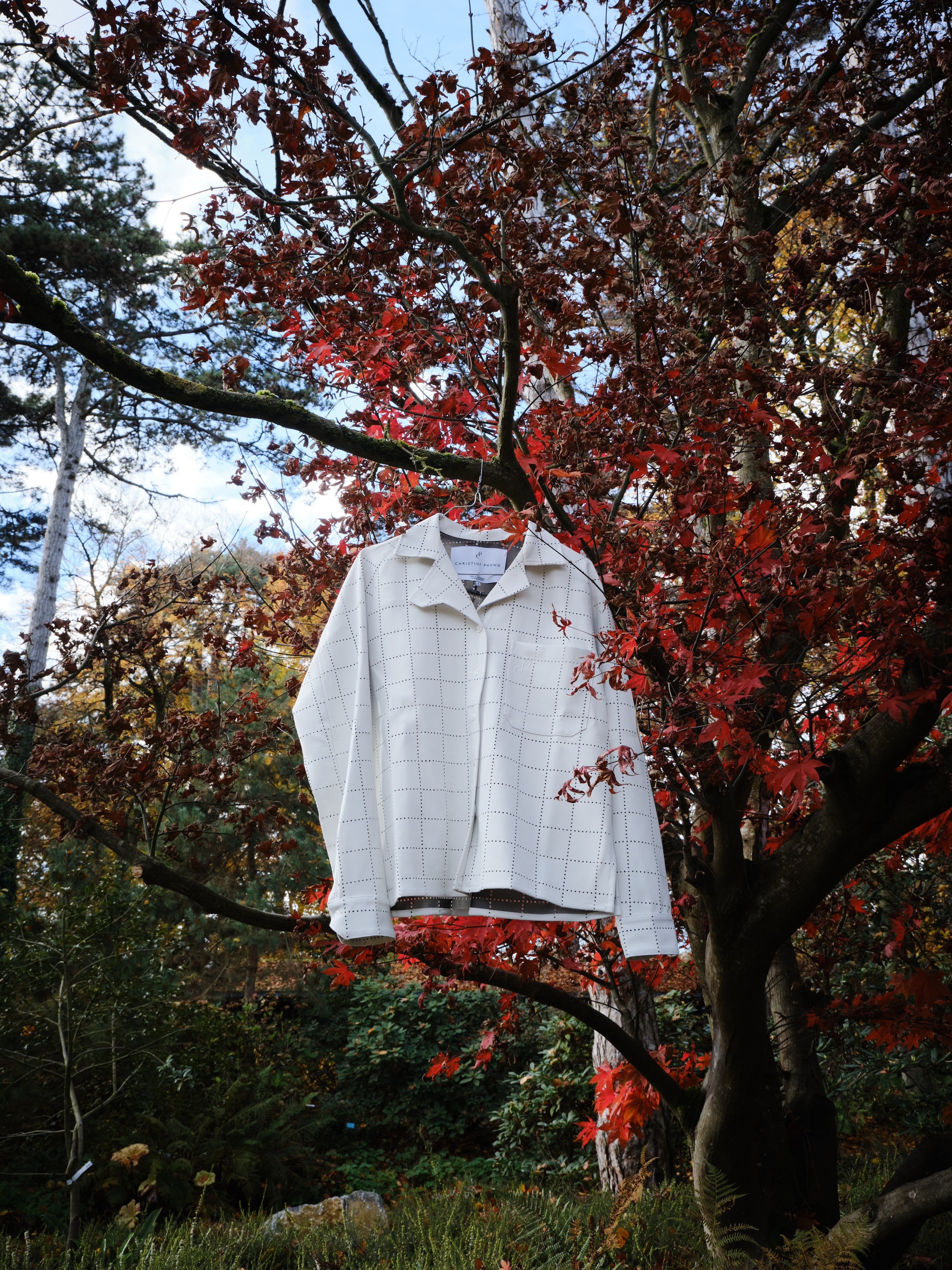 CHEMISE CHECKERS BLANCHE manches longues