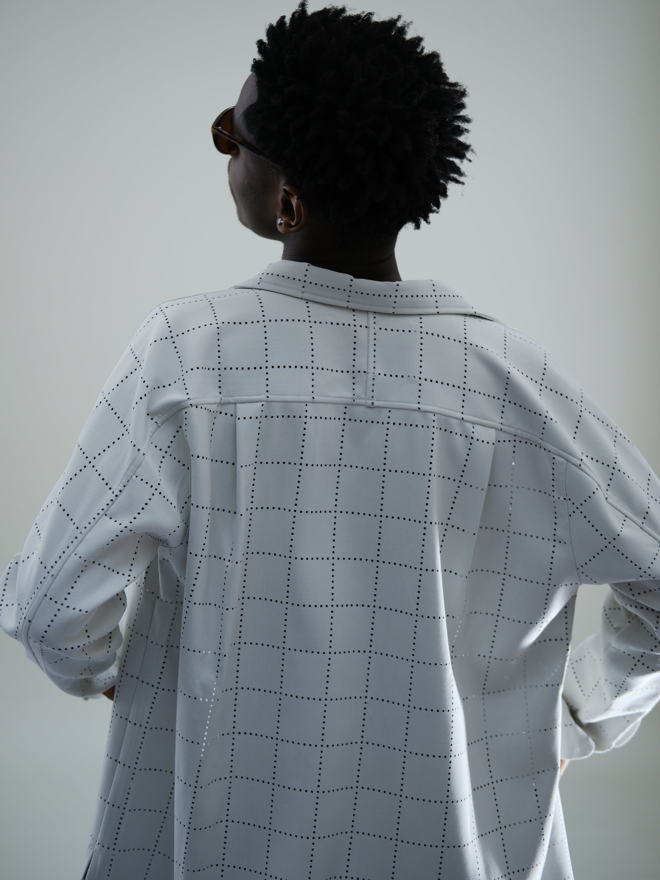 CHEMISE CHECKERS BLANCHE manches longues