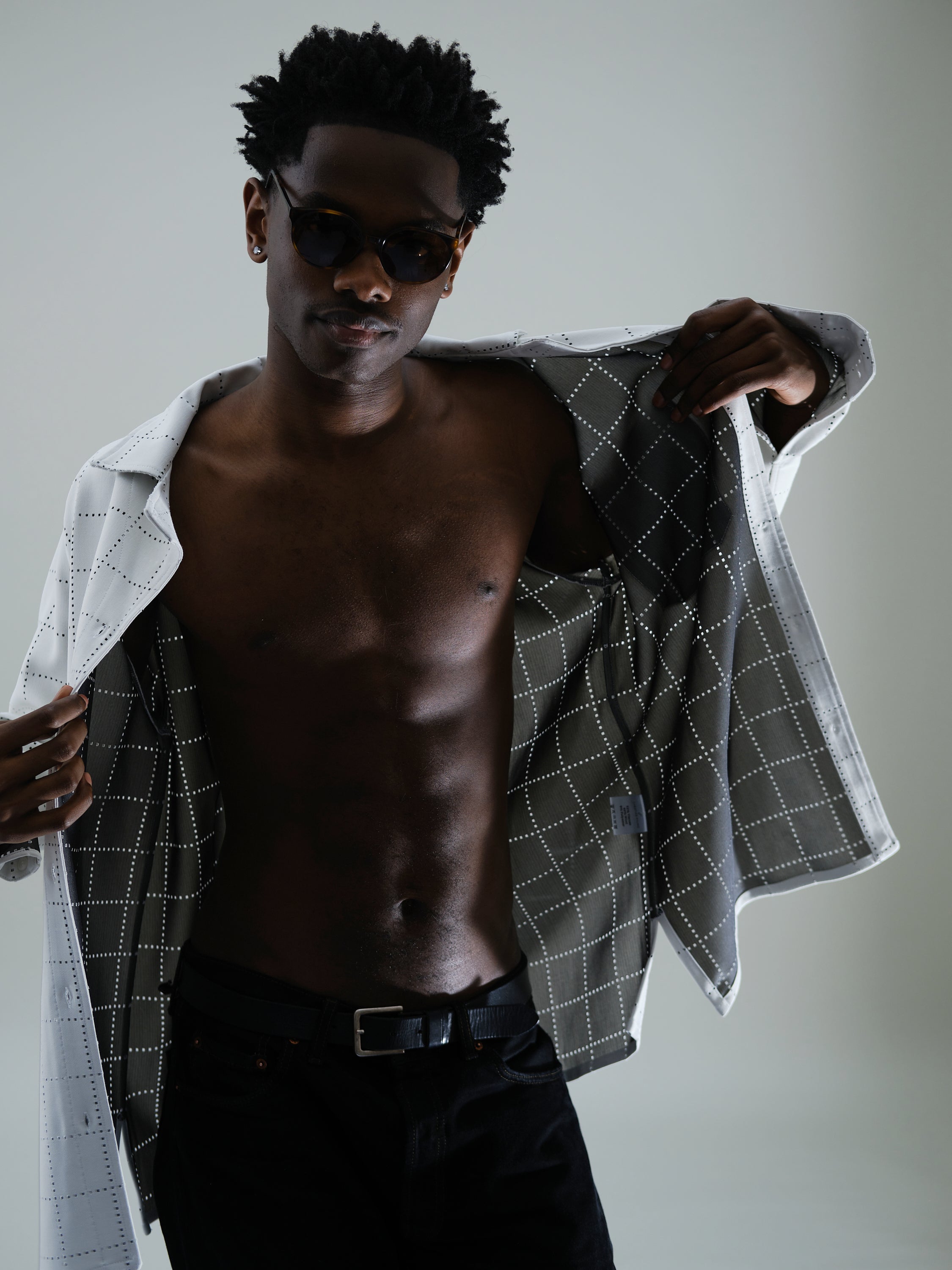 CHEMISE CHECKERS BLANCHE manches longues