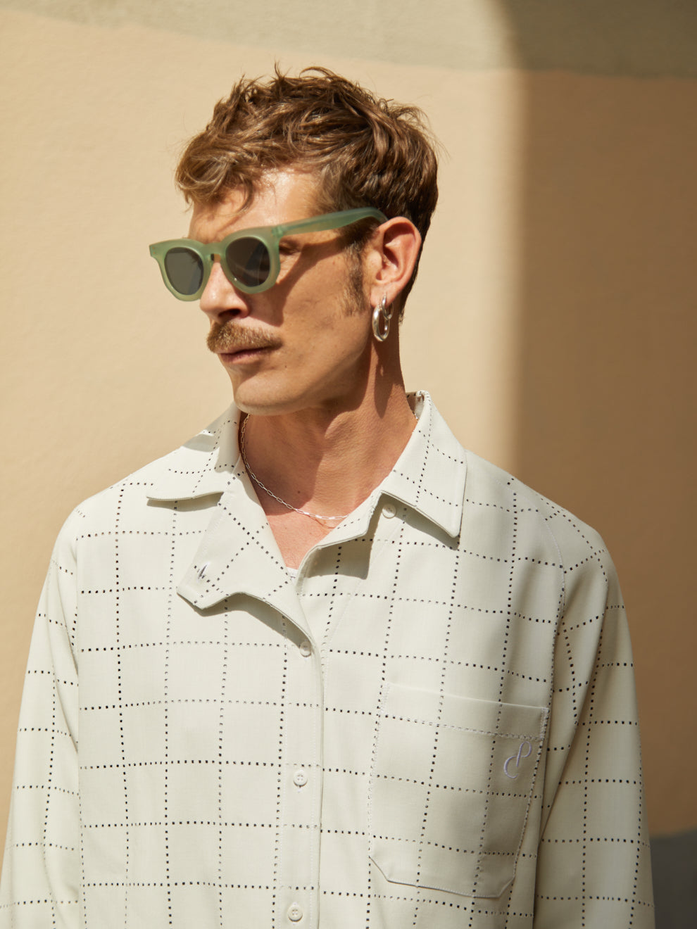 CHEMISE CHECKERS BLANCHE manches longues