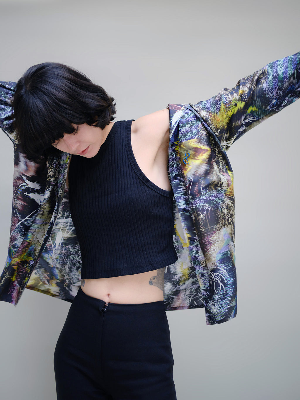 Alpha Glitch  SILK SHIRT