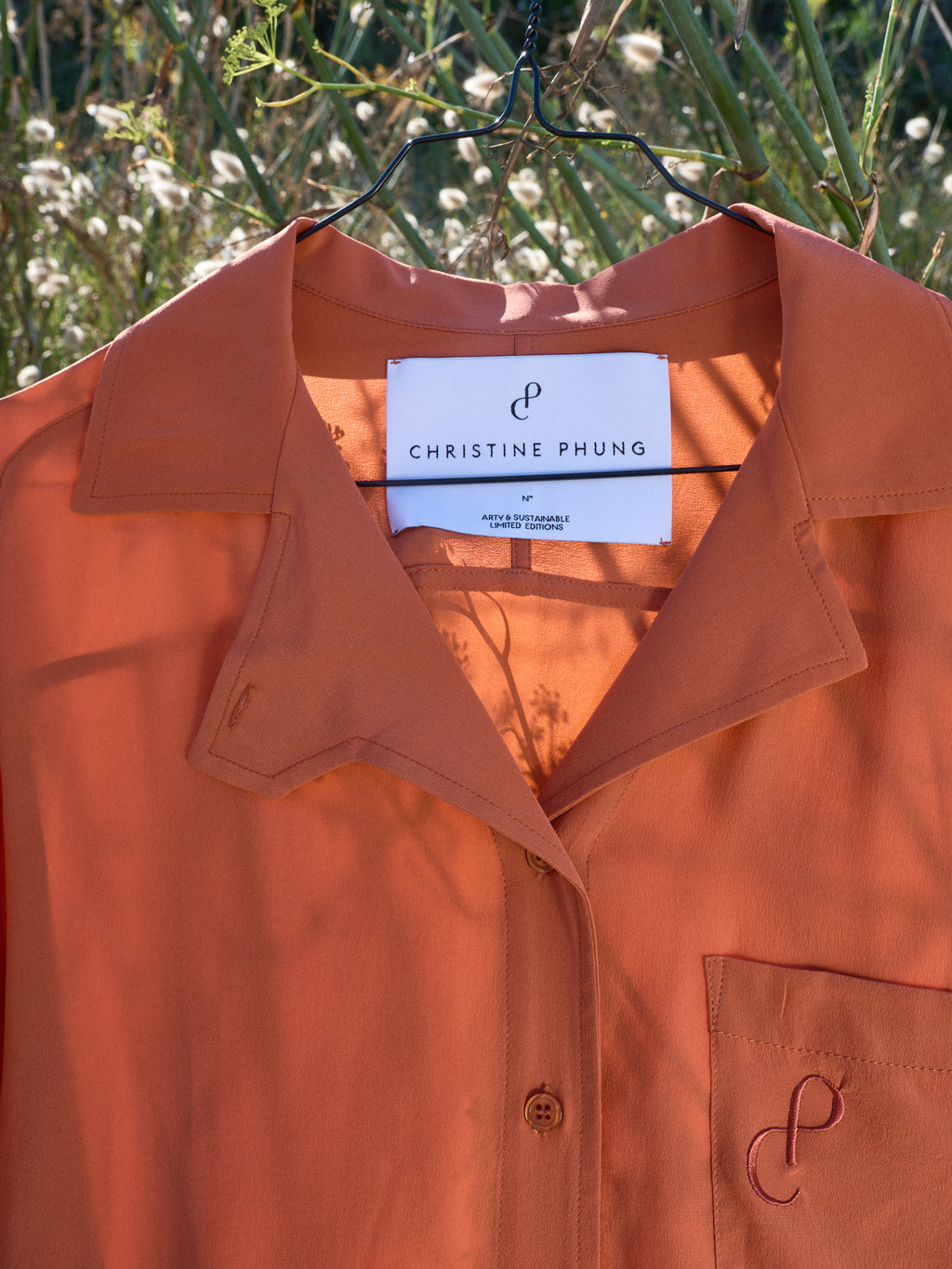 ALPHA Orange Silk Shirt