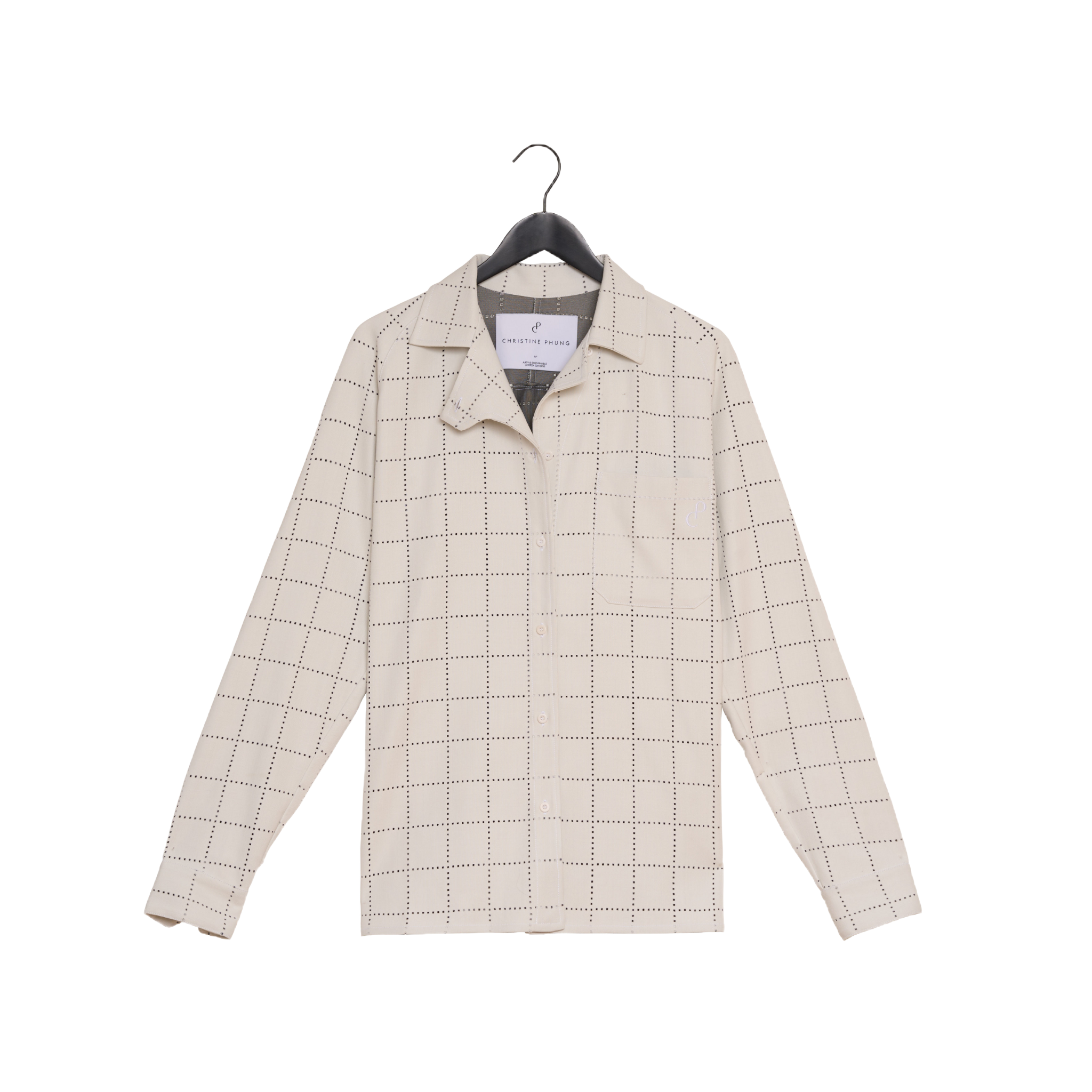 CHEMISE CHECKERS BLANCHE manches longues
