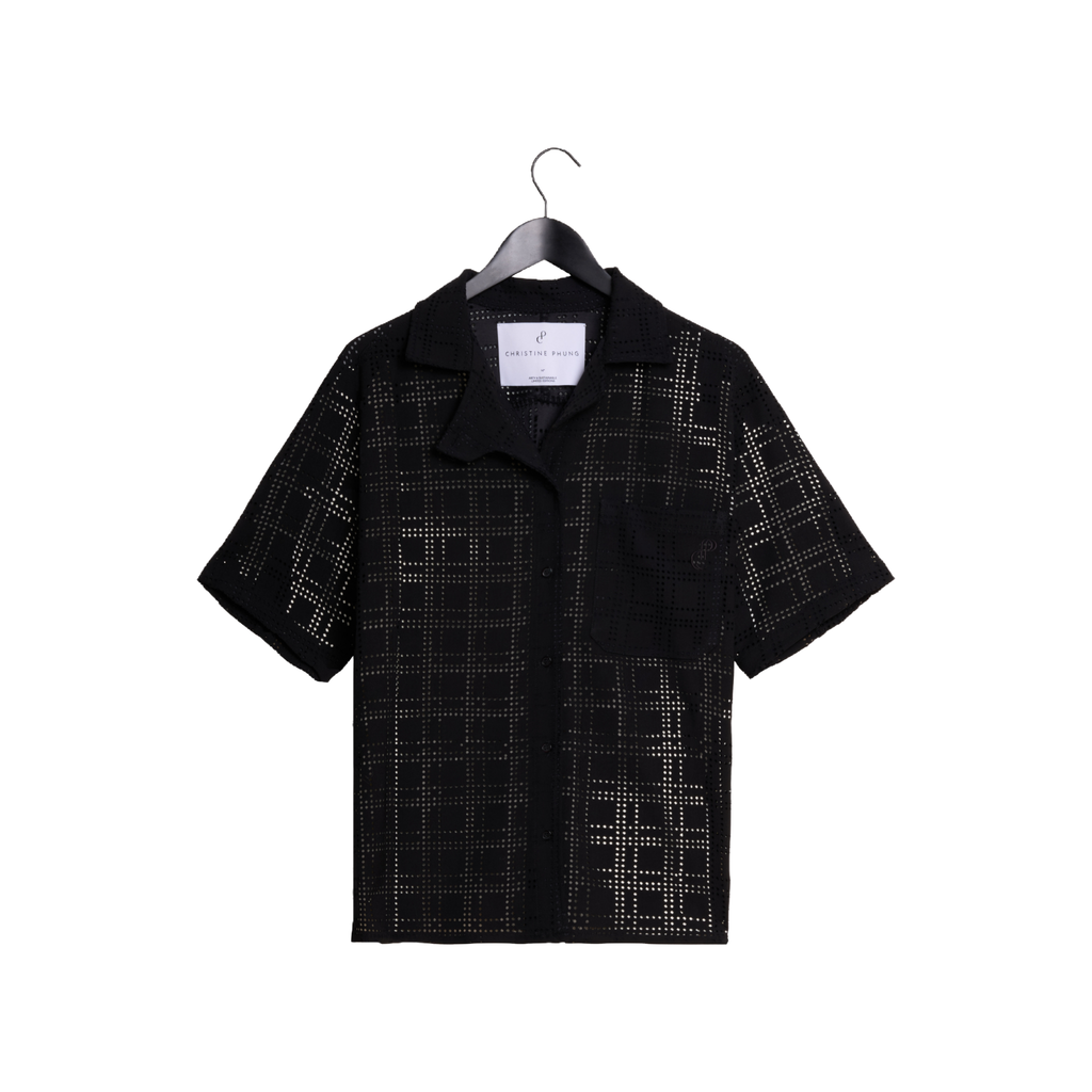 CHEMISE CHECKERS NOIRE manches courtes