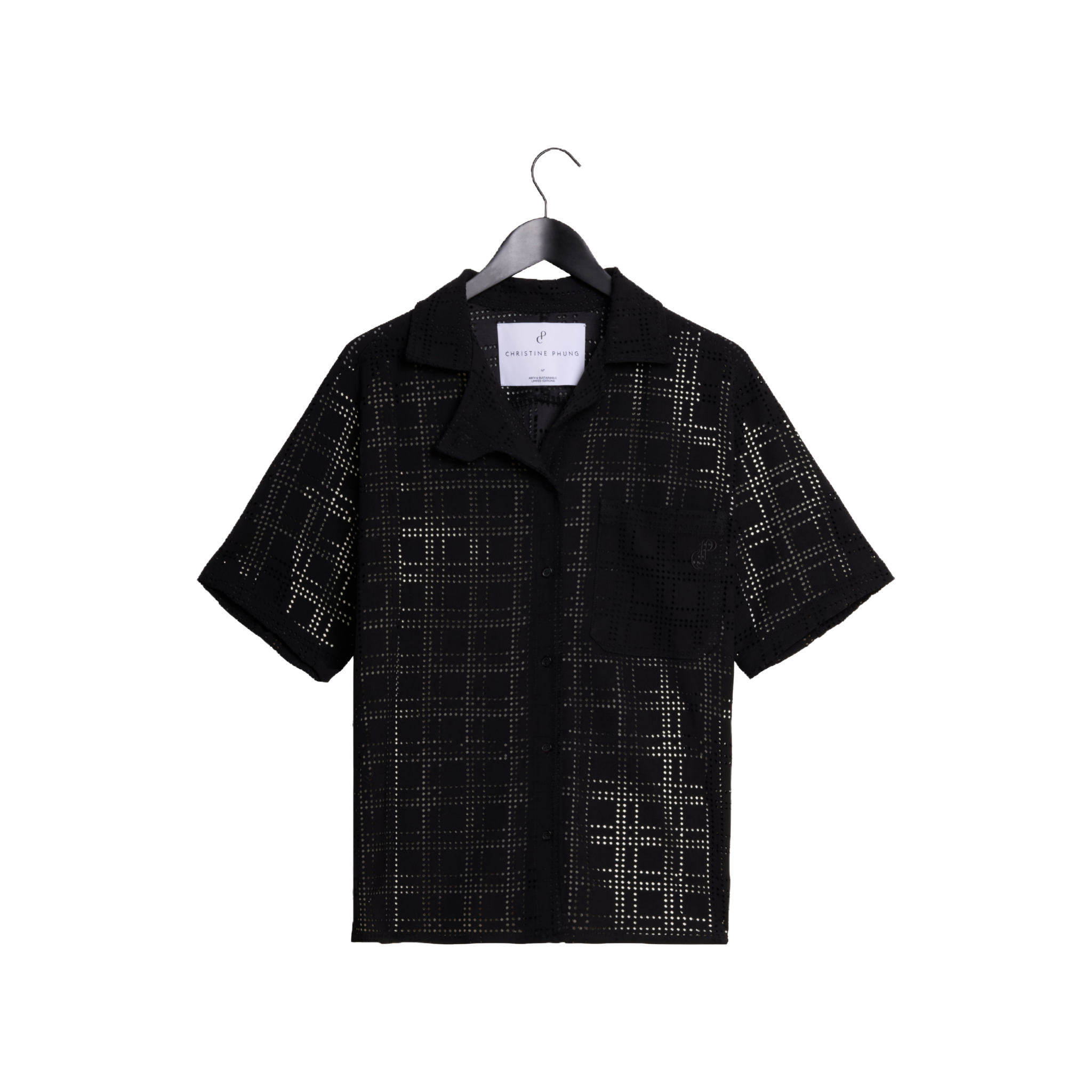 CHEMISE CHECKERS NOIRE manches courtes