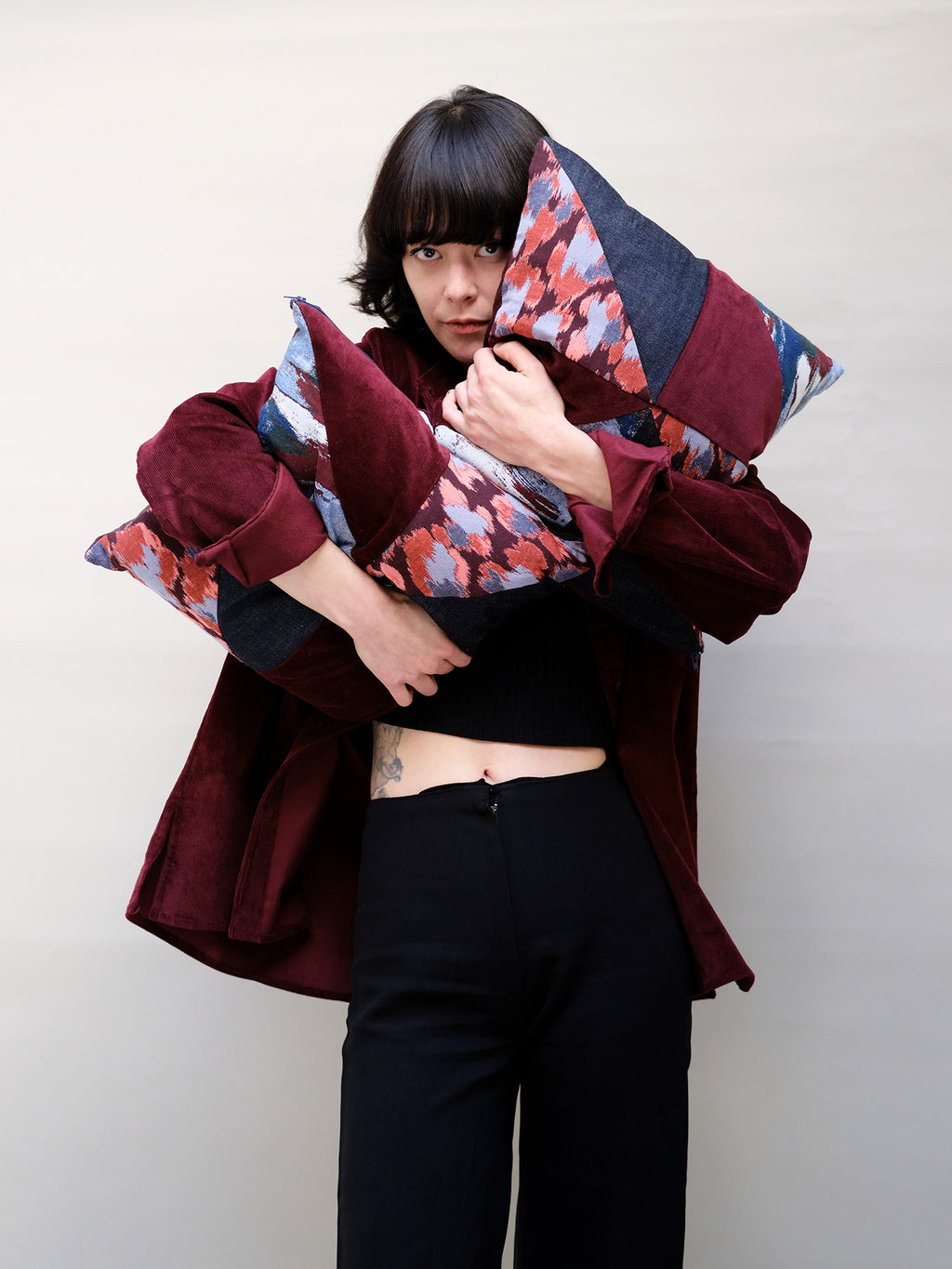 Patchwork cushion and cover