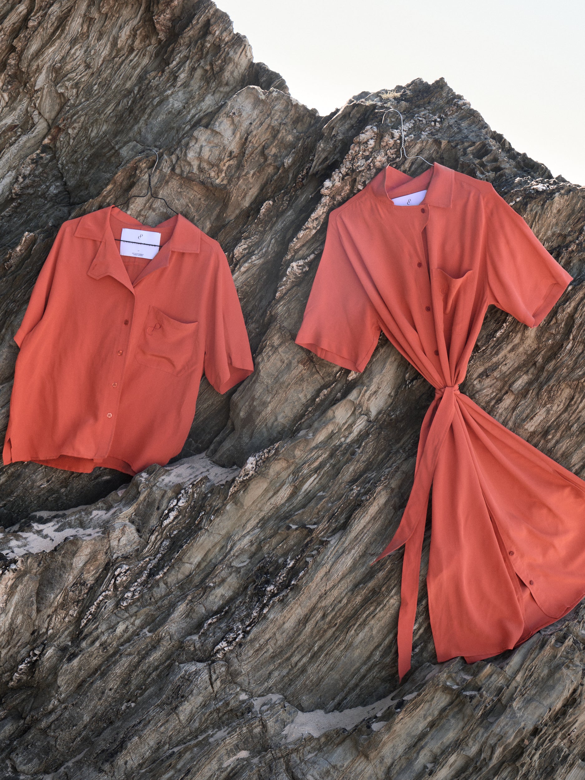 DELTA Orange Silk Dress