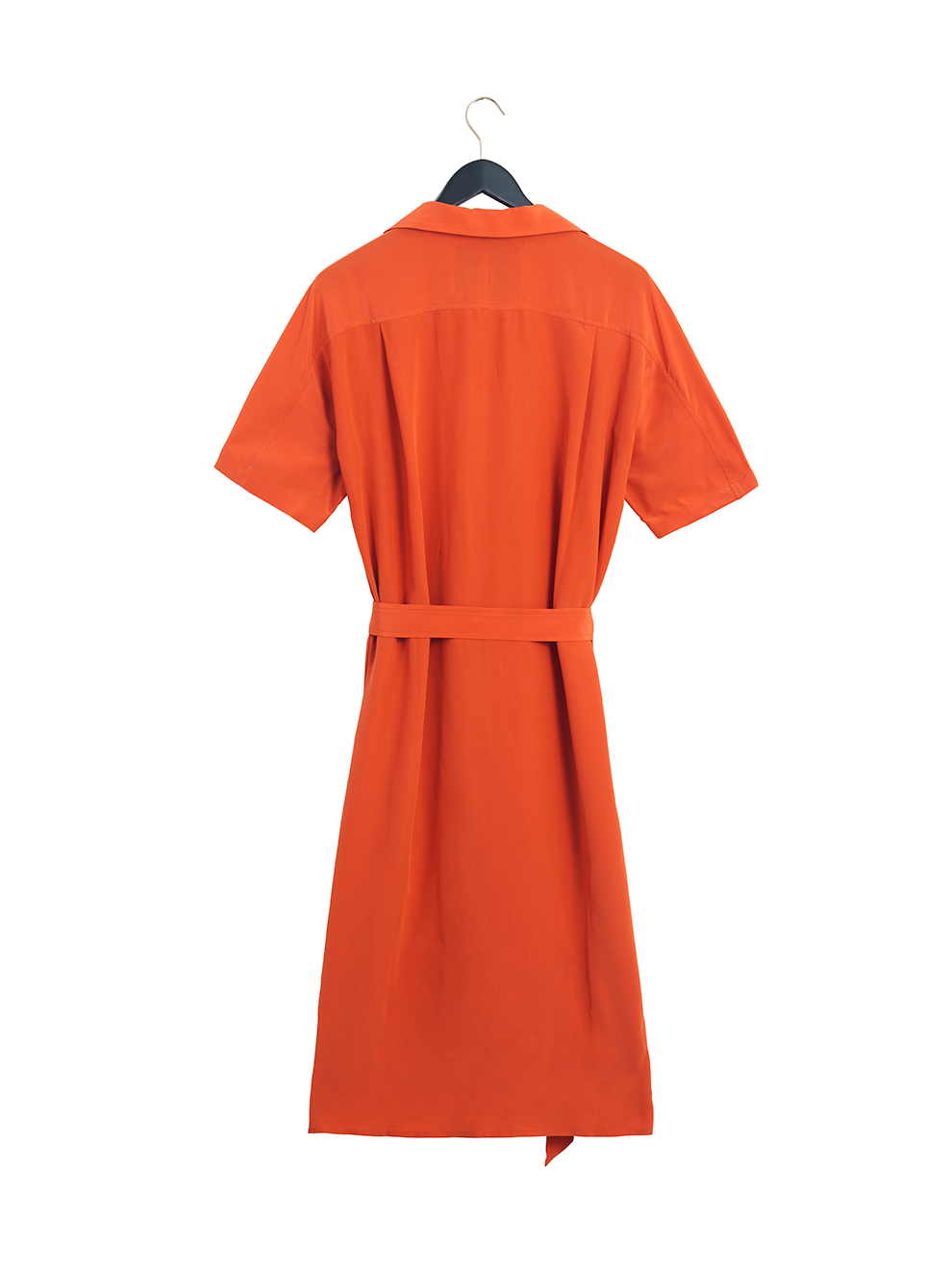 DELTA Orange Silk Dress