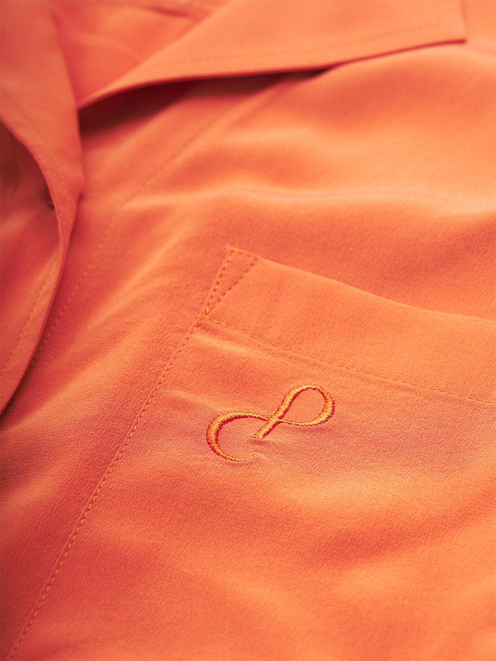 DELTA Orange Silk Dress