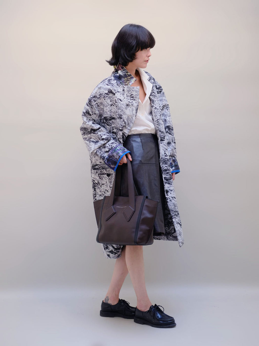 MANTEAU LONG ZEBRA JACQUARD