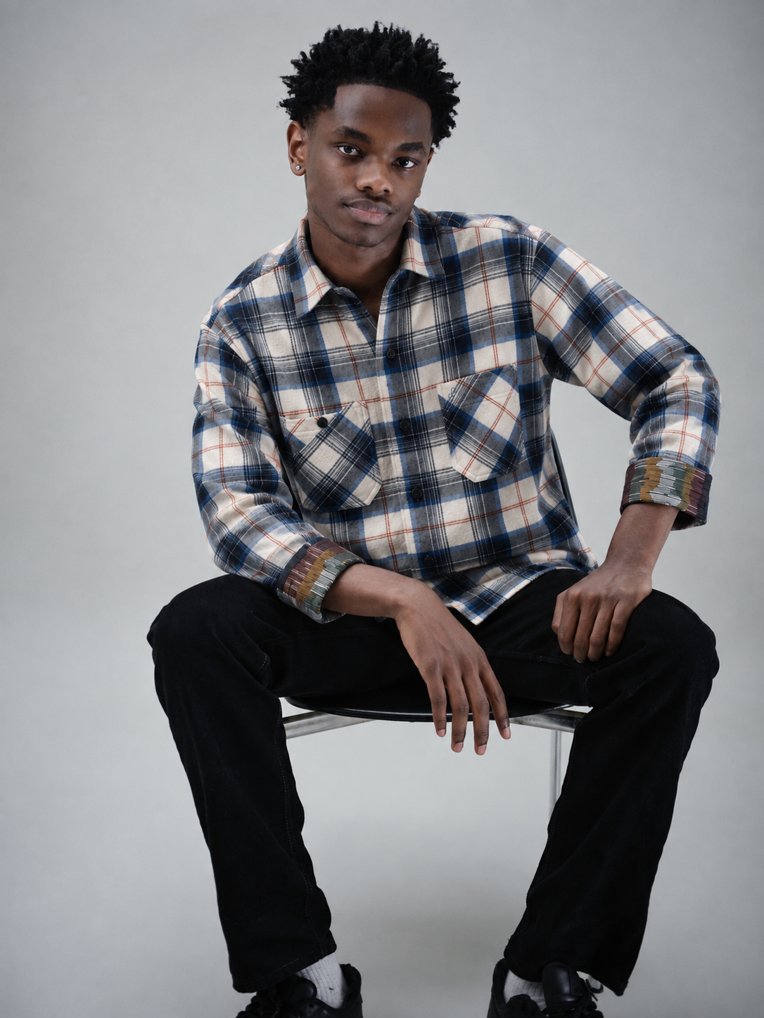 Chemise Omi à Carreaux – Tissu Upcyclé
