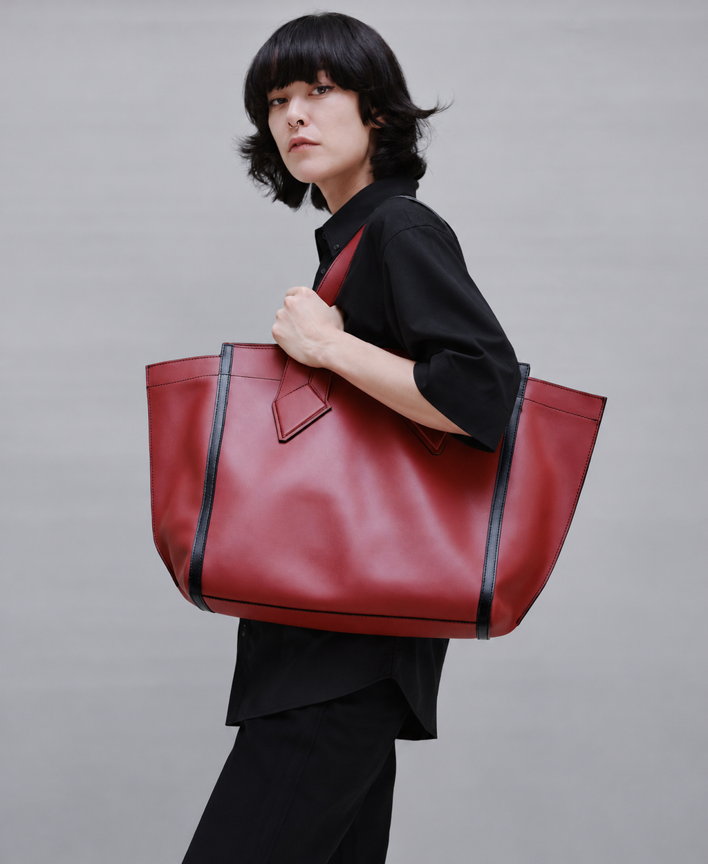 Sac Cabas L Brique – Cuir Upcyclé