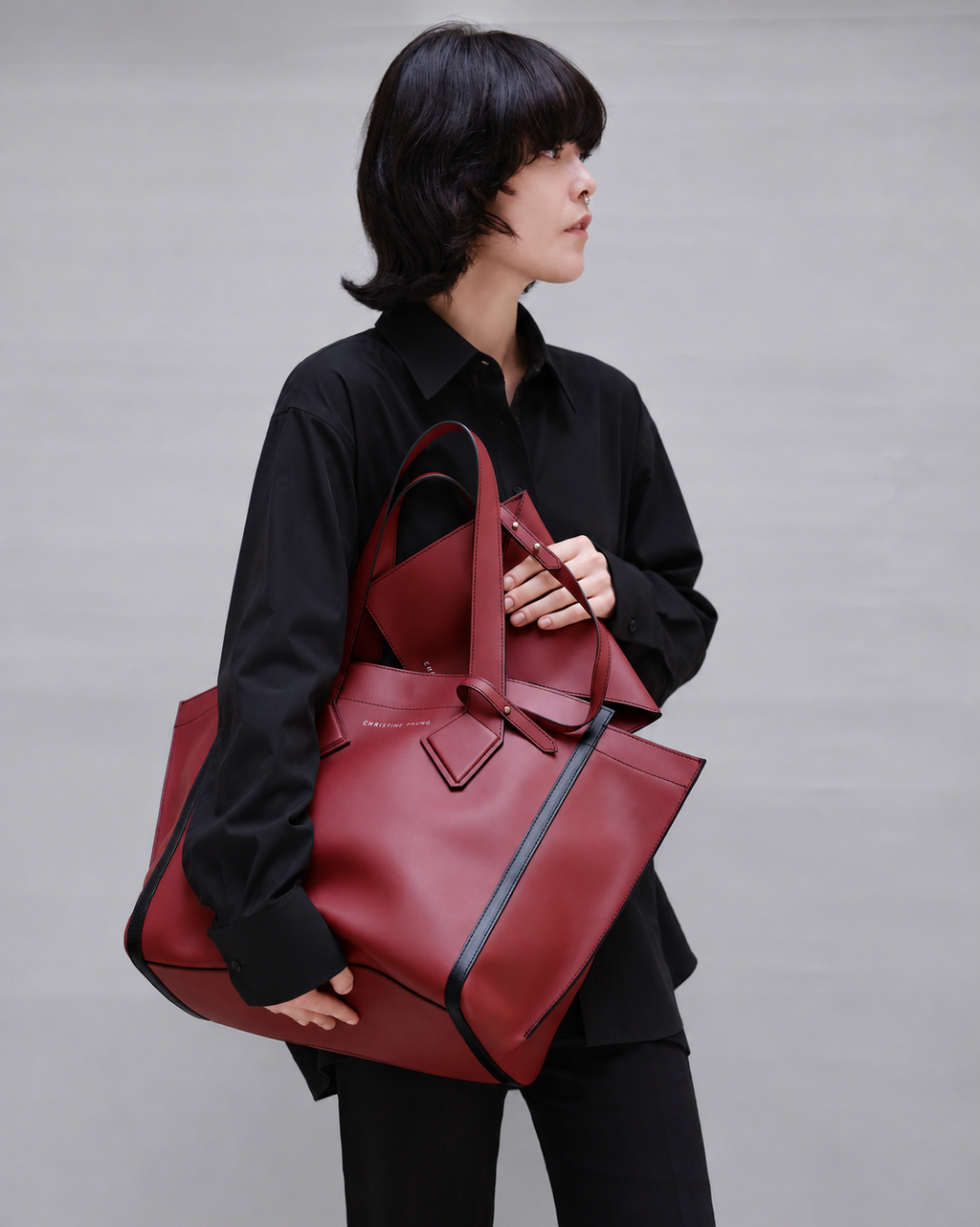 Sac Cabas L Brique – Cuir Upcyclé