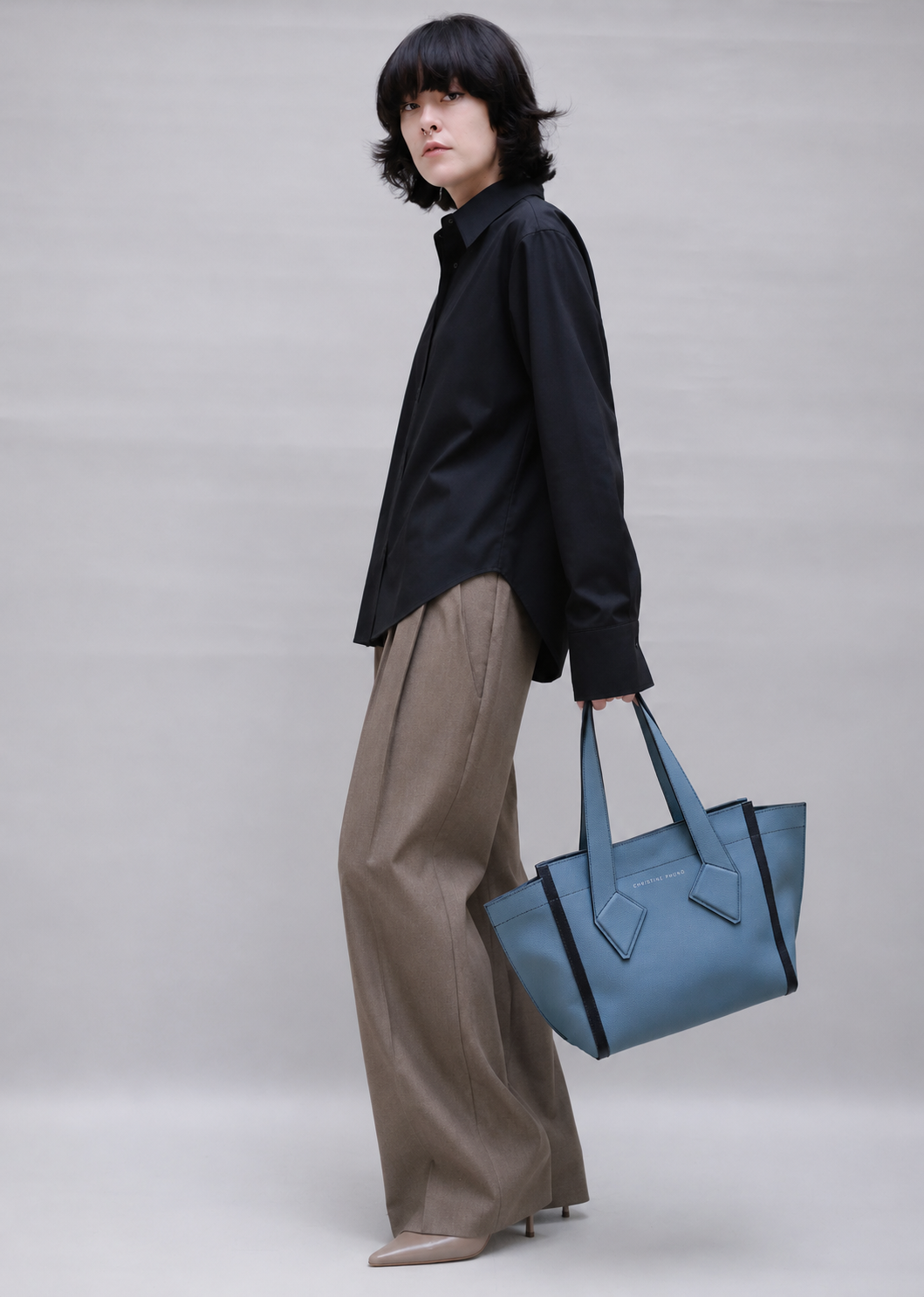Sac Cabas M Chardon – Cuir Upcyclé