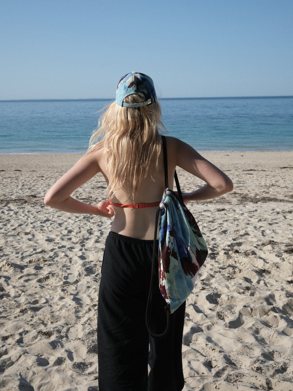 Printed Velvet Pool Bag