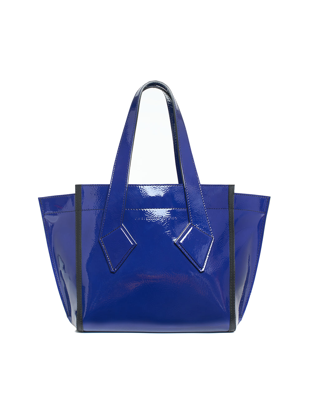 Cabas M en cuir bleu électrique