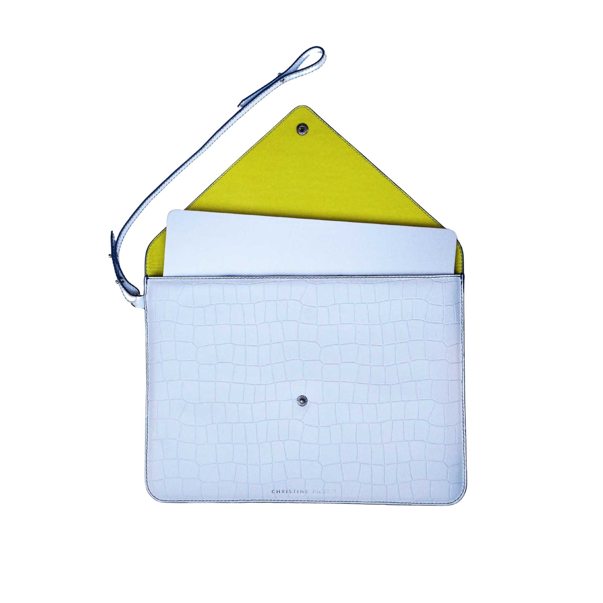 Laptop Sleeve L White Crocodile 16 inch