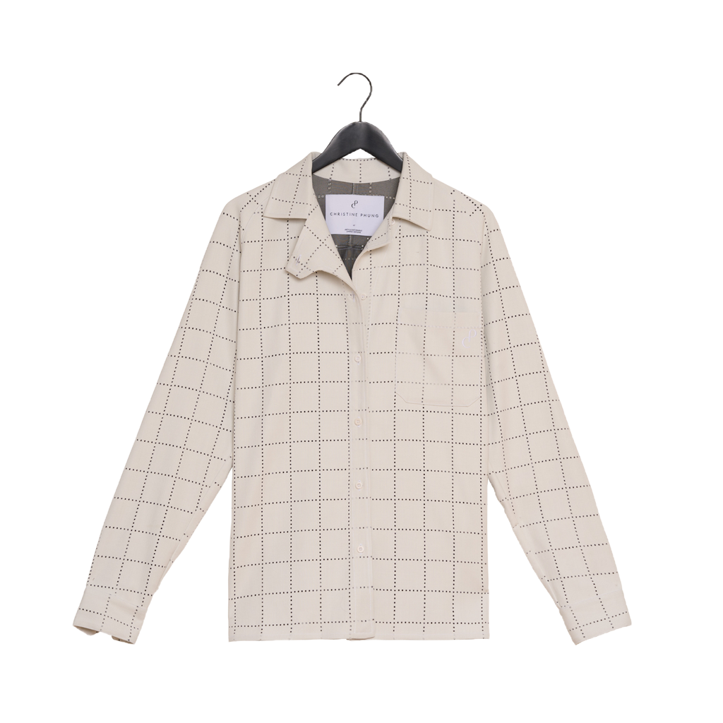 CHEMISE CHECKERS BLANCHE manches longues
