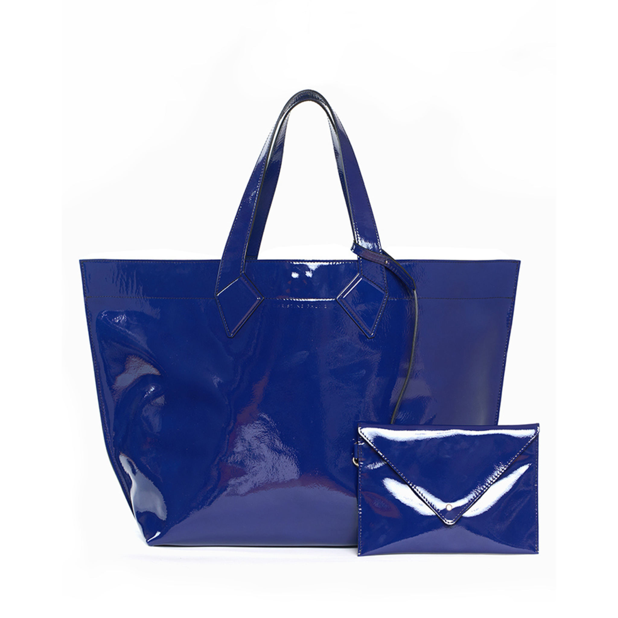 Cabas XL en Cuir Bleu